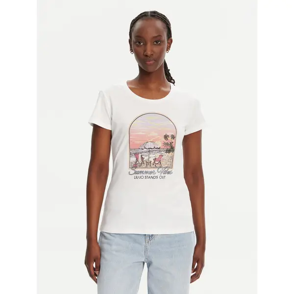 Liu Jo Liu Jo T-shirt WA5478 J6410 Bijela Regular Fit