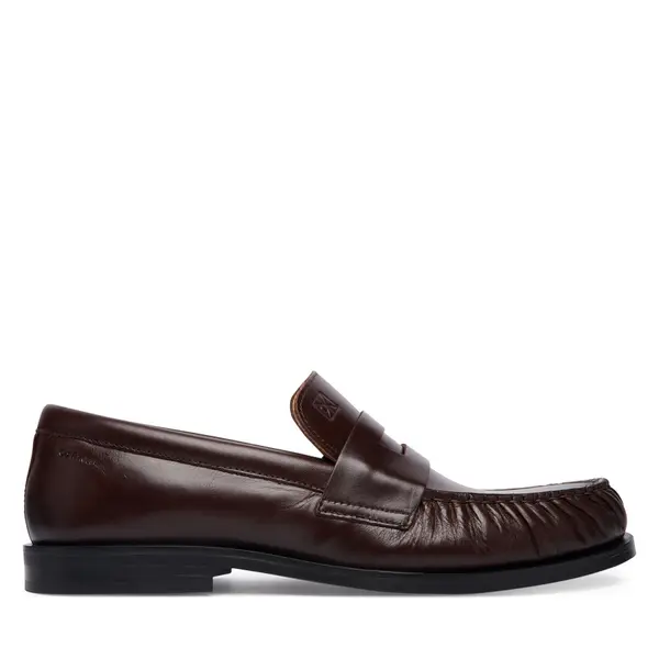 Calvin Klein Loaferice Calvin Klein Ess Rubber Loafer Wr Pol Lth HM0HM02171 Tamno smeđa