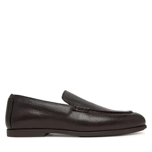 Calvin Klein Loaferice Calvin Klein Low Prof Loafer Txt Lth HM0HM02175 Tamno smeđa