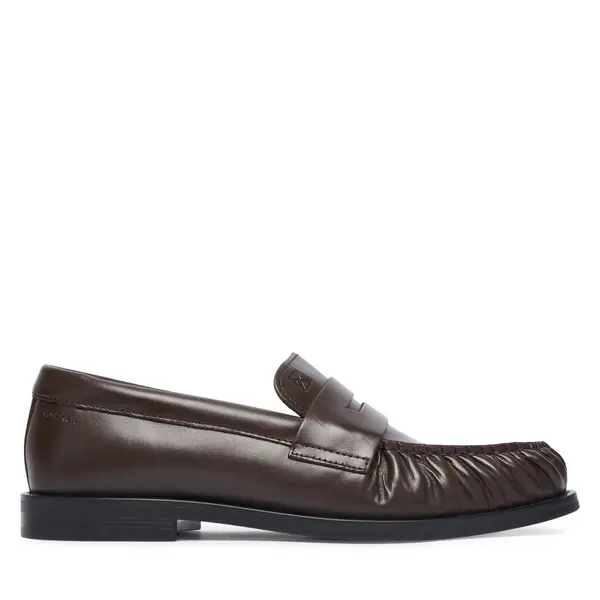 Calvin Klein Loaferice Calvin Klein Round Loafer Lth HW0HW03126 Tamno smeđa