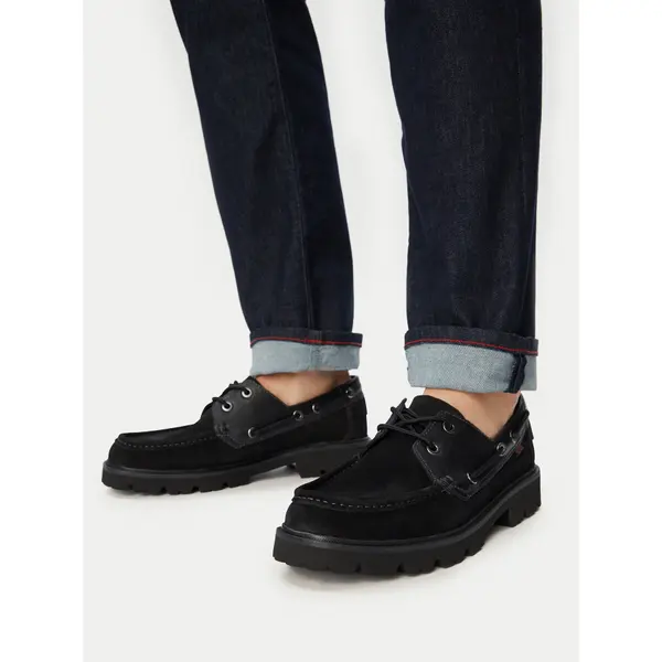 Clarks Loaferice Clarks Cleyhill Boat 26186175 Crna