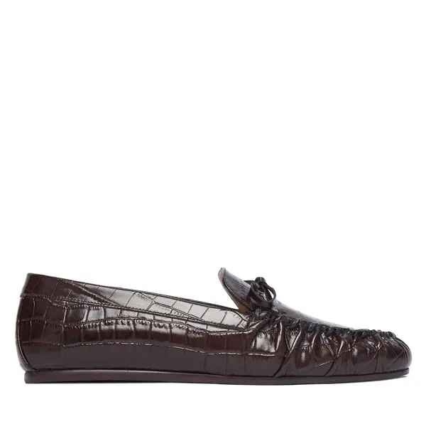 Stuart Weitzman Loaferice Stuart Weitzman Britt Bow SM416 Tamno smeđa
