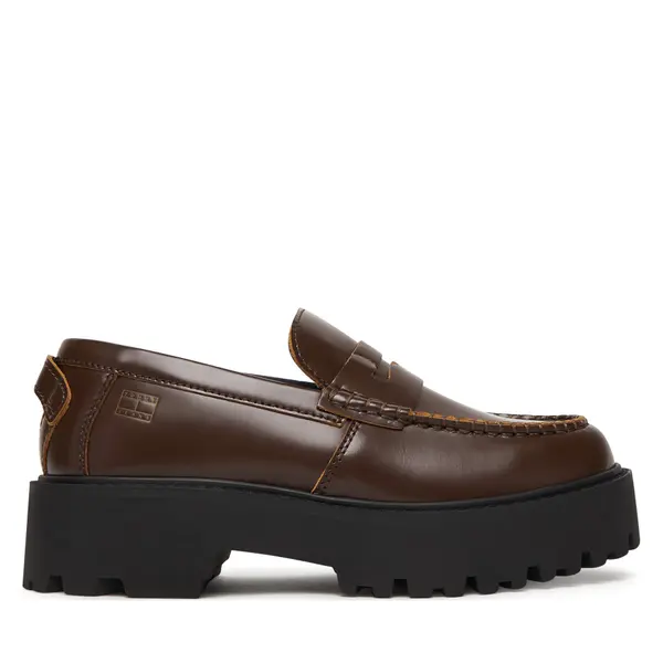 Tommy Hilfiger Loaferice Tommy Hilfiger Archive '01 Leather Loafer EN0EN03022 Smeđa