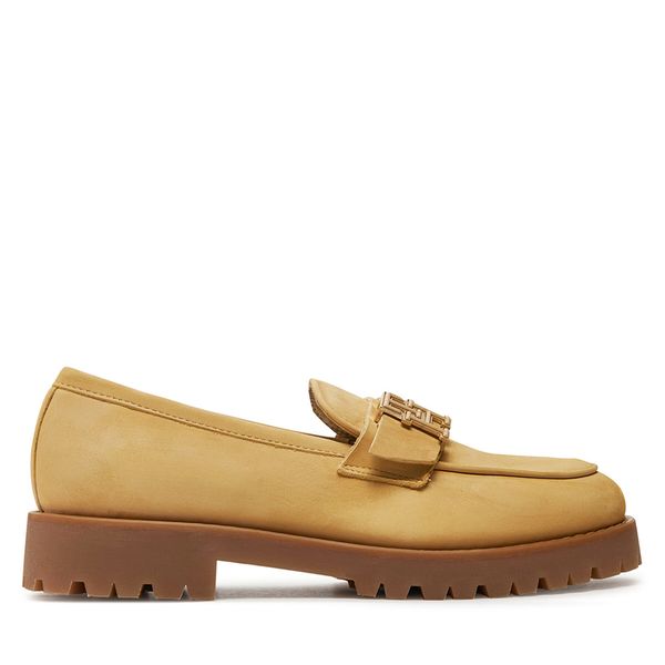 Tommy Hilfiger Loaferice Tommy Hilfiger Cleated Nubuck Boat Shoe FW0FW08062 Bež