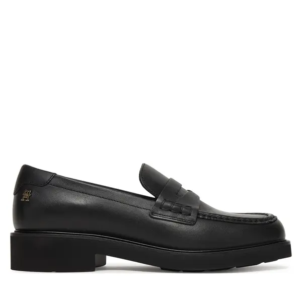 Tommy Hilfiger Loaferice Tommy Hilfiger Elettra Penny Leather FW0FW09360 Crna