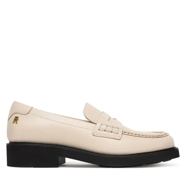 Tommy Hilfiger Loaferice Tommy Hilfiger Elettra Penny Leather FW0FW09360 Écru