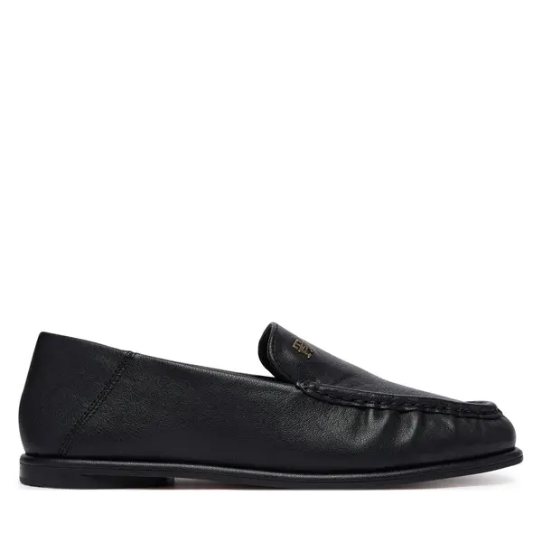 Tommy Hilfiger Loaferice Tommy Hilfiger Leather Ruched Toe Loafers FW0FW09250 Crna