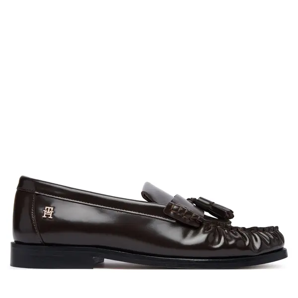 Tommy Hilfiger Loaferice Tommy Hilfiger Tassel Abrasivato FW0FW09460 Tamno smeđa