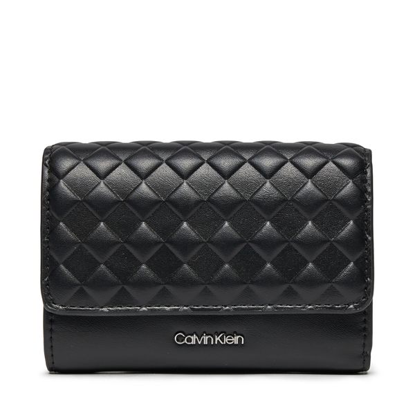 Calvin Klein Mali ženski novčanik Calvin Klein Calvin Mini Quilt Small Trifold K60K611896 Ck Black BEH