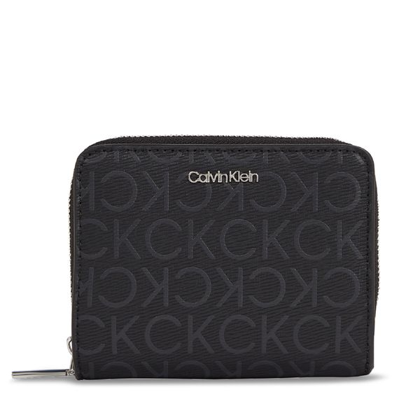 Calvin Klein Mali ženski novčanik Calvin Klein Ck Must Md Z/A Wallet_Epi Mono K60K611932 Black Epi Mono 0GJ