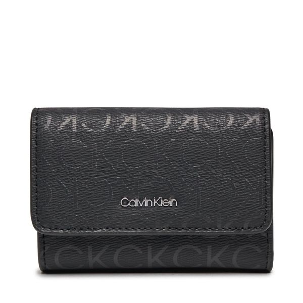 Calvin Klein Mali ženski novčanik Calvin Klein Ck Must Small Trifold_Epi Mono K60K611931 Black Epi Mono 0GJ