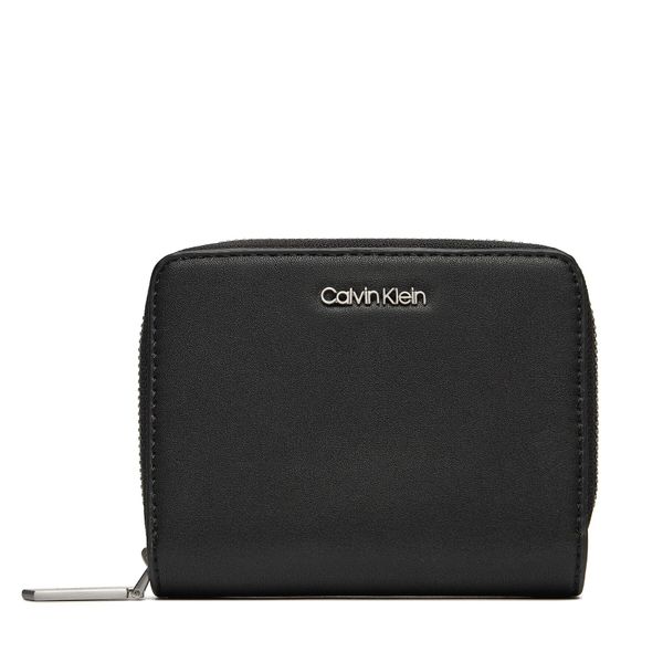 Calvin Klein Mali ženski novčanik Calvin Klein Ck Must Z/A Wallet W/Flap Md K60K607432 Ck Black BEH