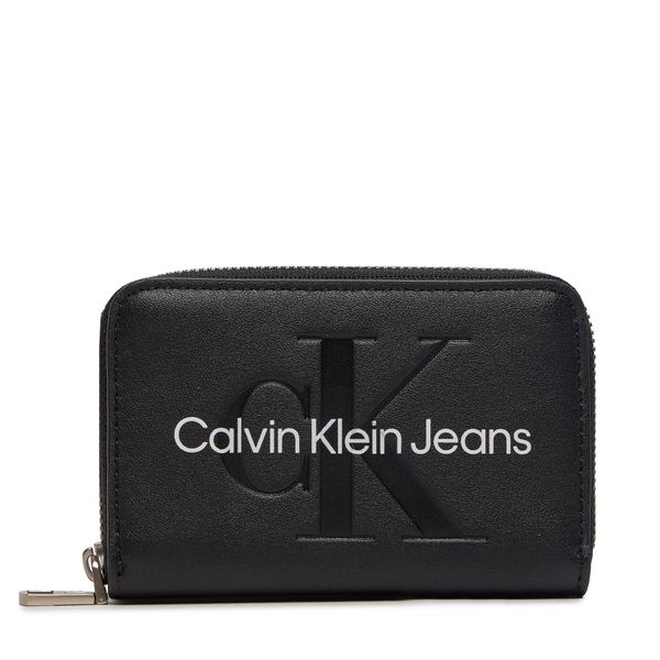 Calvin Klein Jeans Mali ženski novčanik Calvin Klein Jeans Zip Around Mono K60K612255 Crna