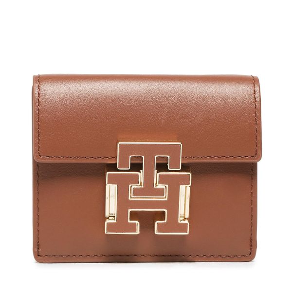 Tommy Hilfiger Mali ženski novčanik Tommy Hilfiger Push Lock Leather Wallet AW0AW14344 GTU