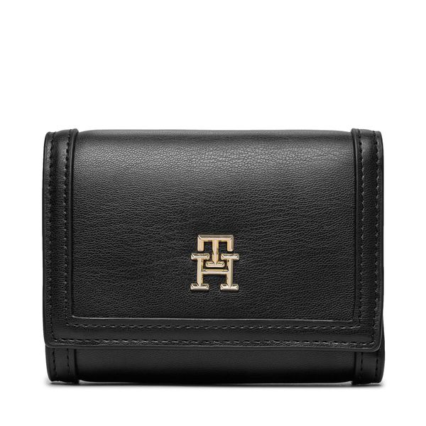 Tommy Hilfiger Mali ženski novčanik Tommy Hilfiger Th City Med Flap Wallet AW0AW15746 Black BDS