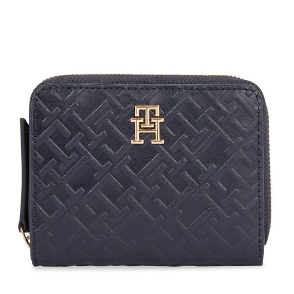 Tommy Hilfiger Mali ženski novčanik Tommy Hilfiger Th Refined Med Za Mono AW0AW15755 Space Blue DW6