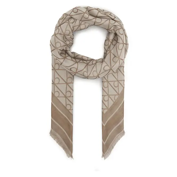Calvin Klein Marama Calvin Klein Emblem Aop Jacquard Square Scarf LV04F8080G Bež