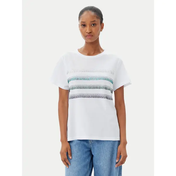 Marella Marella T-shirt Foglia 2515971042 Bijela Regular Fit