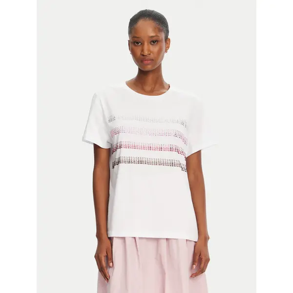 Marella Marella T-shirt Foglia 2515971042 Bijela Regular Fit