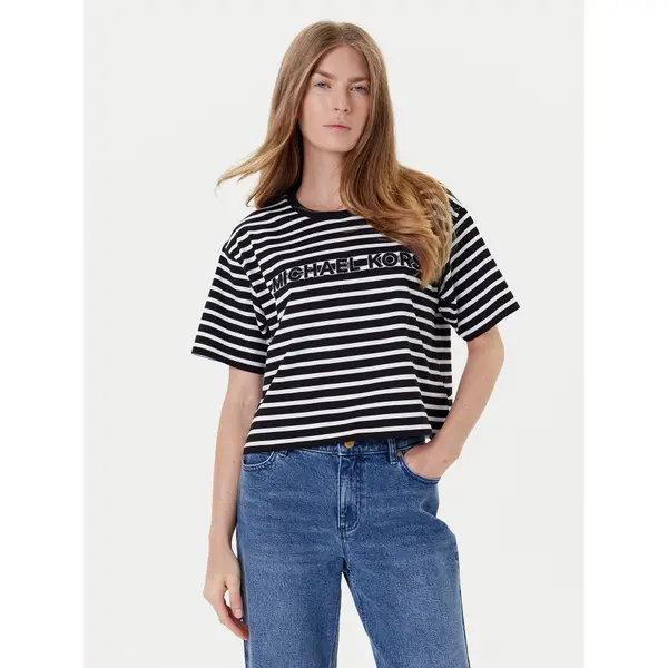 MICHAEL Michael Kors MICHAEL Michael Kors T-shirt MT551R9HM7 Crna Relaxed Fit