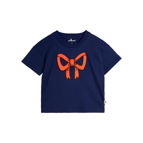 MINI RODINI MINI RODINI T-shirt Bow 2512012860 Tamnoplava Regular Fit