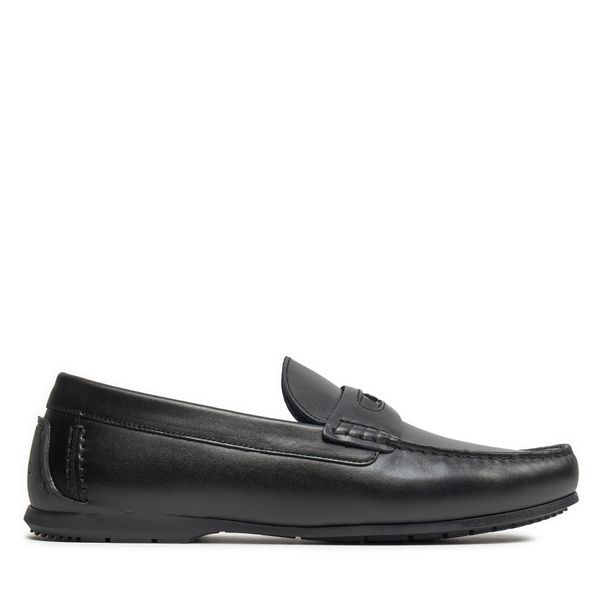 Calvin Klein Mokasinke Calvin Klein Driver W/ Metal Lettering Lth HM0HM01527 Crna