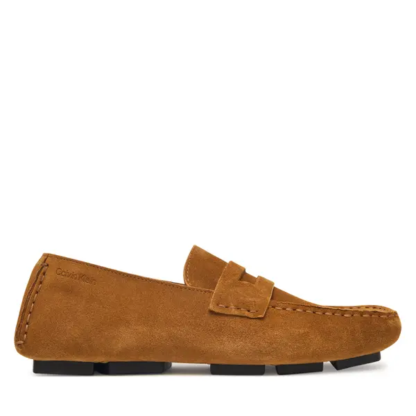 Calvin Klein Mokasinke Calvin Klein Square Driver Suede HW0HW02844 Smeđa