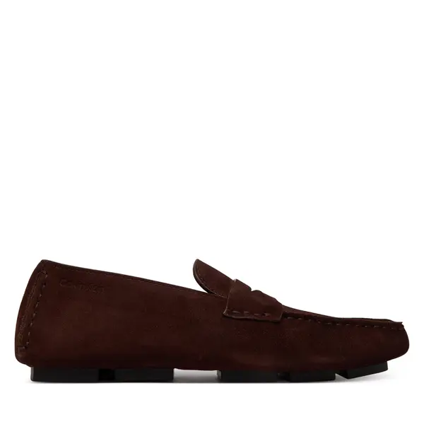 Calvin Klein Mokasinke Calvin Klein Square Driver Suede HW0HW02844 Tamnocrvena