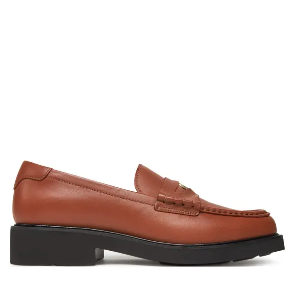 Tommy Hilfiger Mokasinke Tommy Hilfiger Crest Squarish Toe Penny Loafer FW0FW08633 Smeđa