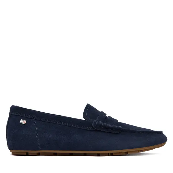 Tommy Hilfiger Mokasinke Tommy Hilfiger Flag Soft Suede Driver Loafer FW0FW08558 Tamnoplava
