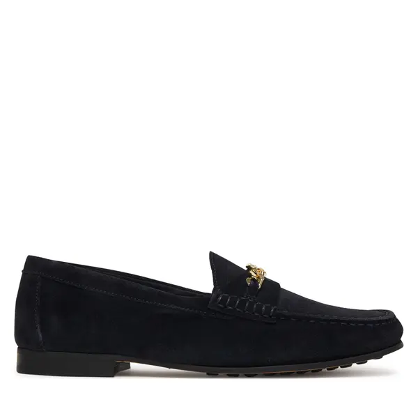 Tommy Hilfiger Mokasinke Tommy Hilfiger Th Chain Suede Loafer FW0FW09327 Tamnoplava
