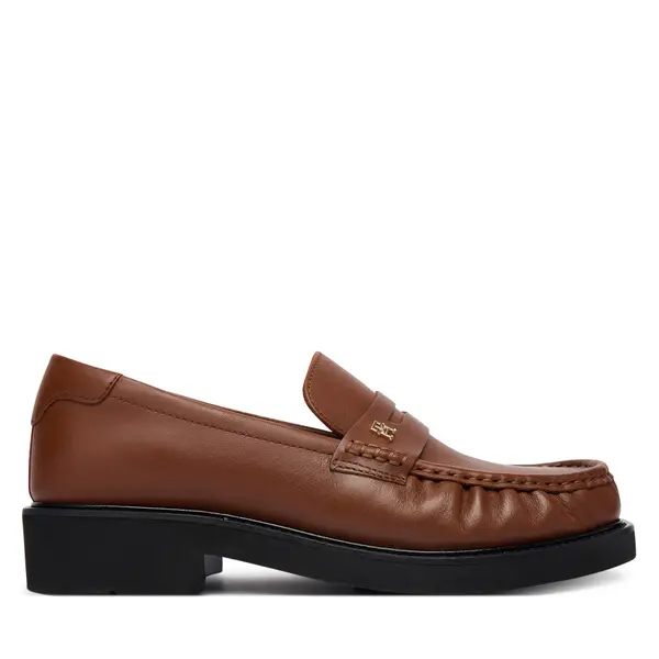 Tommy Hilfiger Mokasinke Tommy Hilfiger Th Square Toe Leather Loafer FW0FW08977 Smeđa
