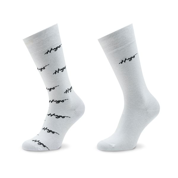 Hugo Muške visoke čarape Hugo 50491194 White 100