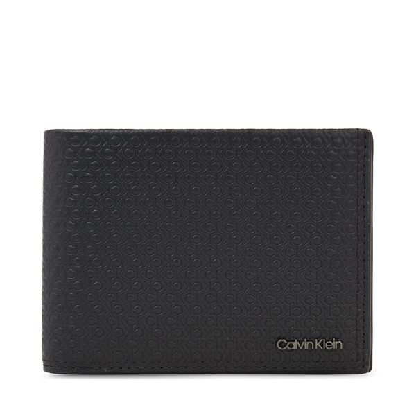 Calvin Klein Muški novčanik Calvin Klein Minimalism Trifold 10Cc W/Coin K50K510902 Black/Tonal Mono 01O