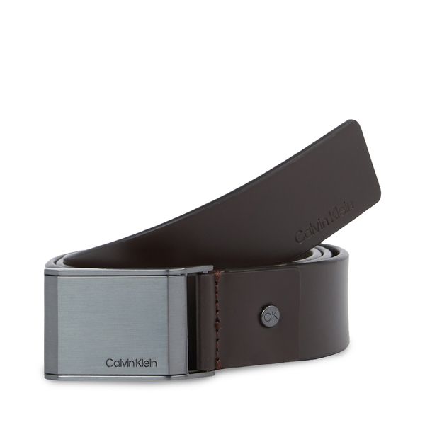 Calvin Klein Muški remen Calvin Klein Adj Beveled Plaque K50K510950 Dark Brown GE7