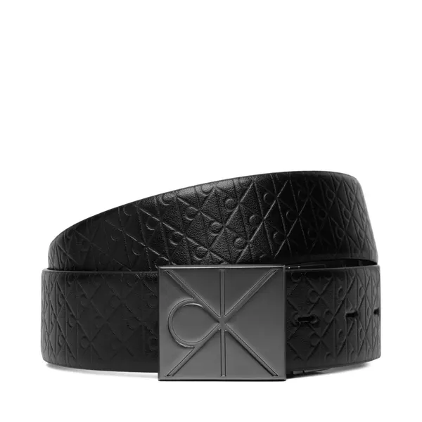 Calvin Klein Muški remen Calvin Klein Emblem Plaque W/ Aop 35Mm Adj/Re LV04D7083G Crna