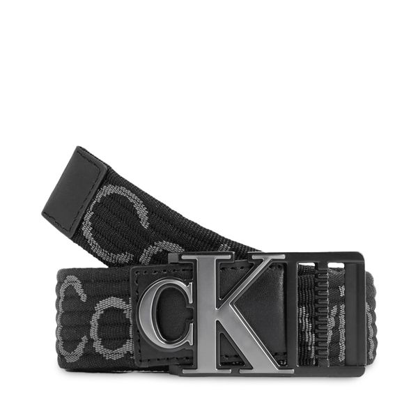 Calvin Klein Jeans Muški remen Calvin Klein Jeans Monogram Slider Webbing Belt35Mm K50K511819 Black/Pinstripe Grey 01R