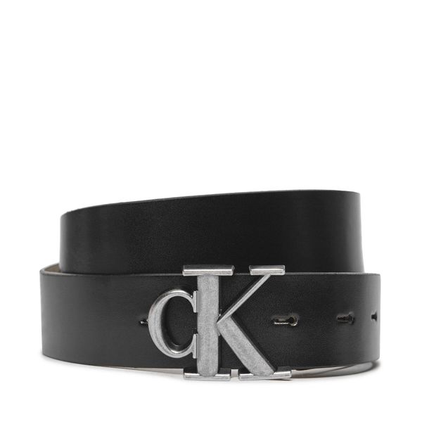 Calvin Klein Jeans Muški remen Calvin Klein Jeans Ro Mono P Rev/Adj Lthr Belt35Mm K50K511415 Black/Plaza Taupe 0GR