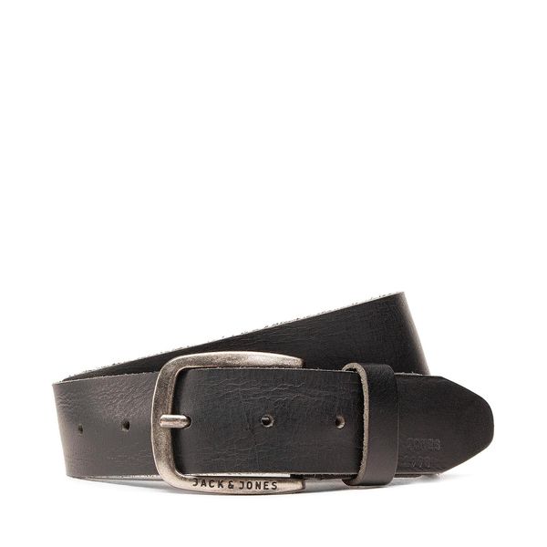 Jack&Jones Muški remen Jack&Jones Jackpaul Leather Belt 12111286 Crna
