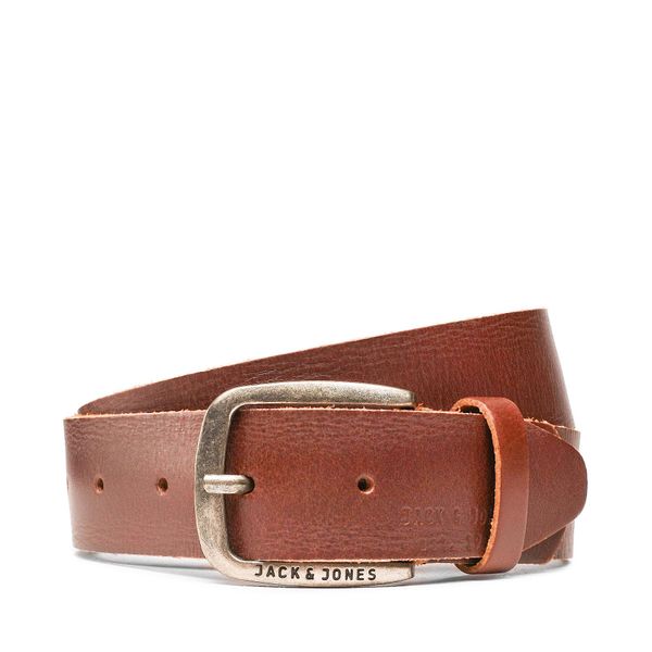 Jack&Jones Muški remen Jack&Jones Jackpaul Leather Belt 12111286 Smeđa