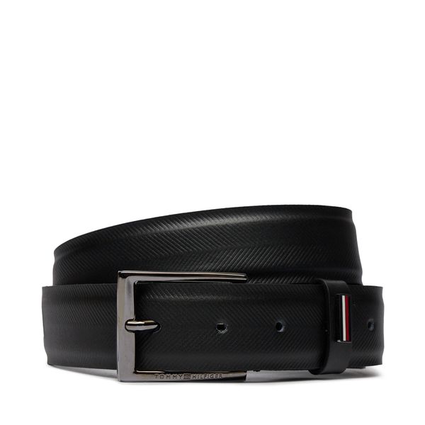 Tommy Hilfiger Muški remen Tommy Hilfiger Business Texture 3.5 Adj AM0AM12069 Crna