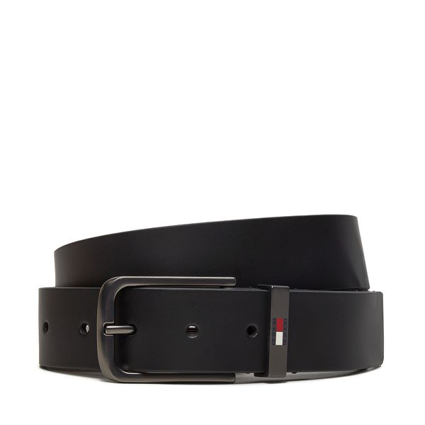 Tommy Jeans Muški remen Tommy Jeans Tjm Elevated Flag Leather 3.5 AM0AM12681 Crna