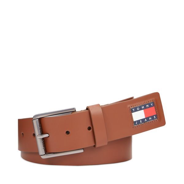 Tommy Jeans Muški remen Tommy Jeans Tjm Flag Leather 4.0 AM0AM12340 Cognac 0HE