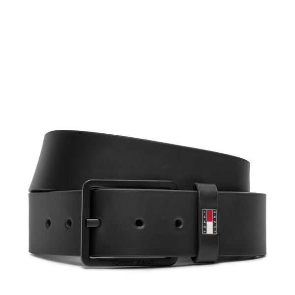 Tommy Jeans Muški remen Tommy Jeans Tjm Flag Leather 4.0 AM0AM12420 Crna