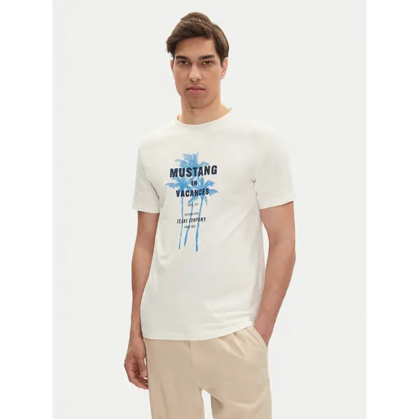 mustang Mustang T-shirt Austin 1016490 Bijela Regular Fit