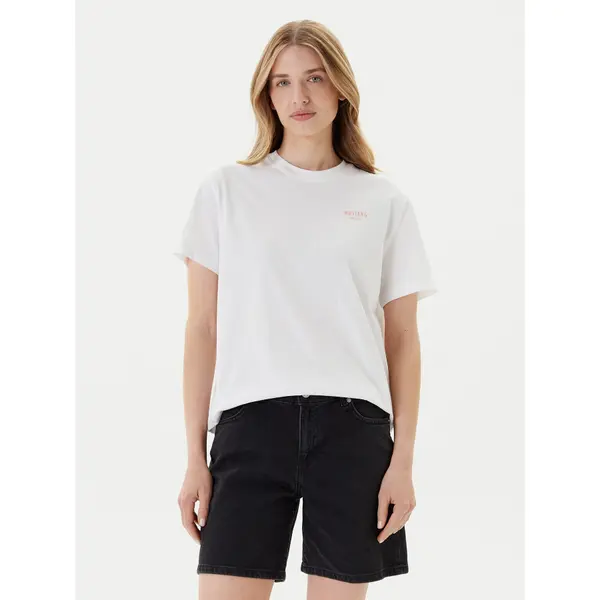 mustang Mustang T-shirt Floris 1016158 Bijela Relaxed Fit