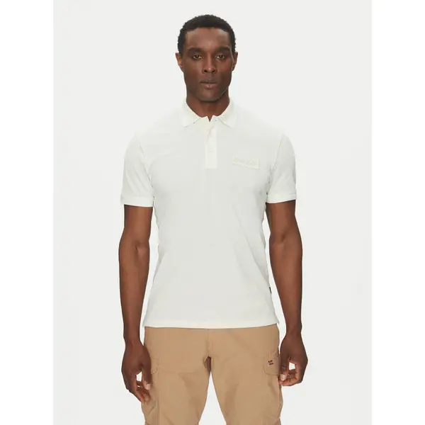 Napapijri Napapijri Polo E-Amundsen NP0A4IN9 Écru Regular Fit