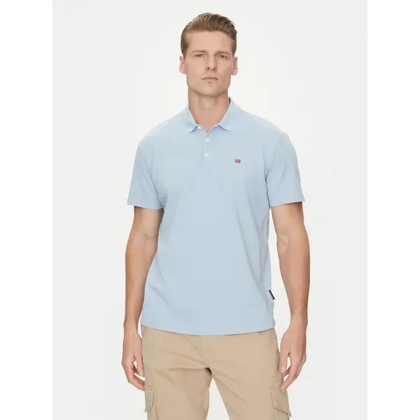 Napapijri Napapijri Polo Ealis NP0A4H8B Svijetloplava Regular Fit