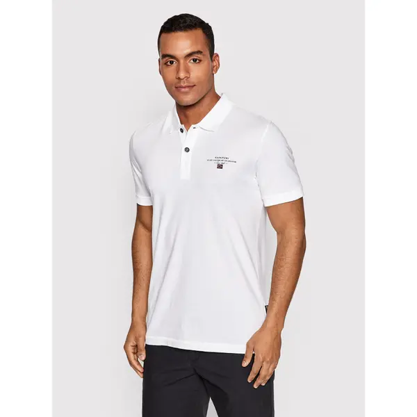 Napapijri Napapijri Polo Elbas Jersey NP0A4GB4 Bijela Regular Fit