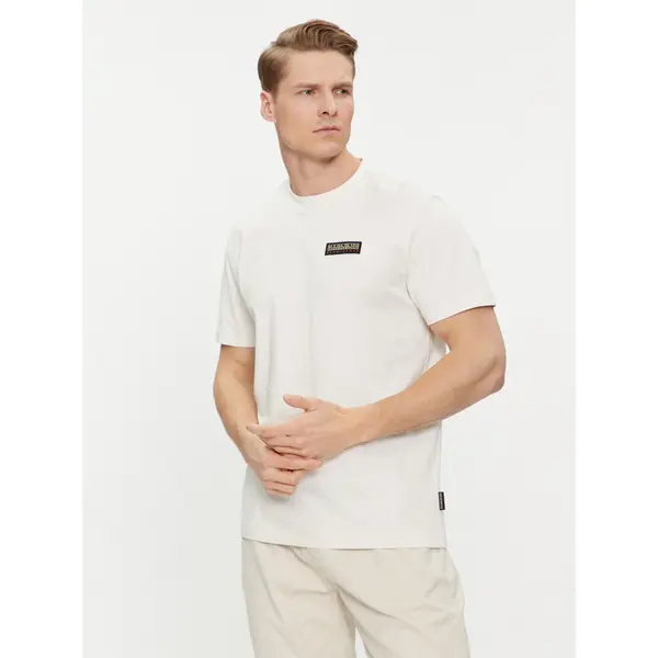 Napapijri Napapijri T-shirt Iaato NP0A4HFZ Écru Regular Fit